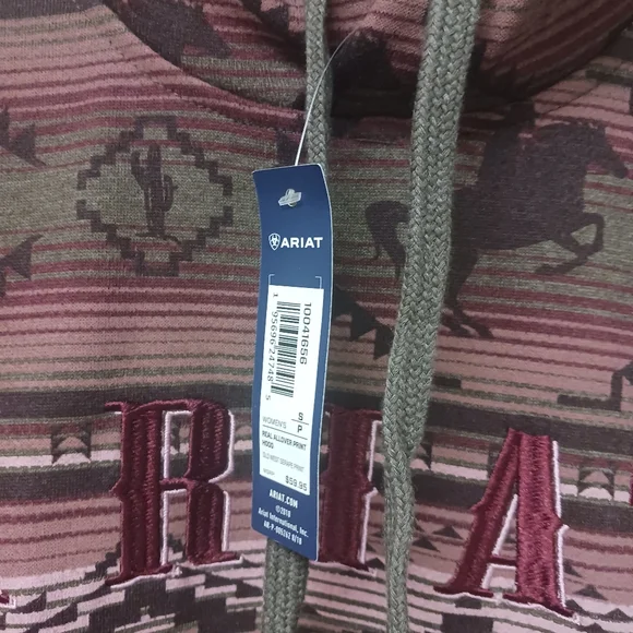 REAL Allover Print Hoodie women's Ariat size small - Picture 5 of 7